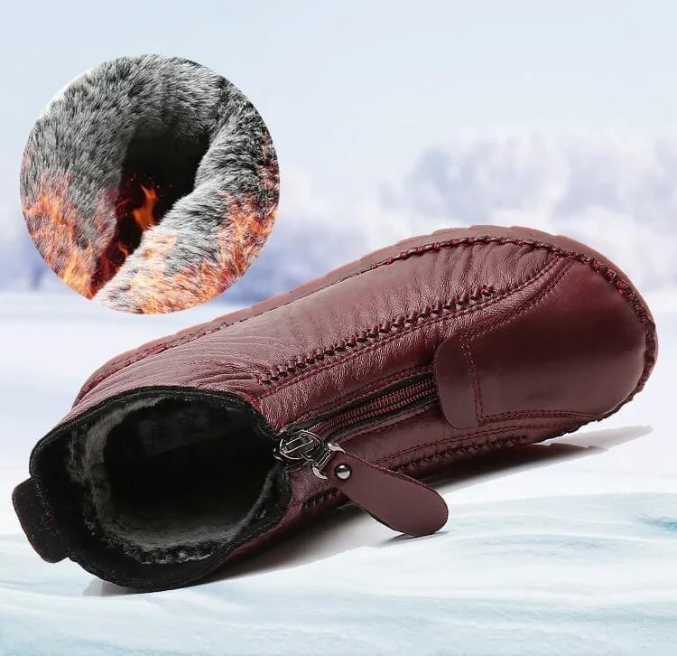 兔毛內裡真皮防滑女鞋 輕便柔軟&防水防滑 兔毛內裡真皮防滑女鞋 輕便柔軟&防水防滑